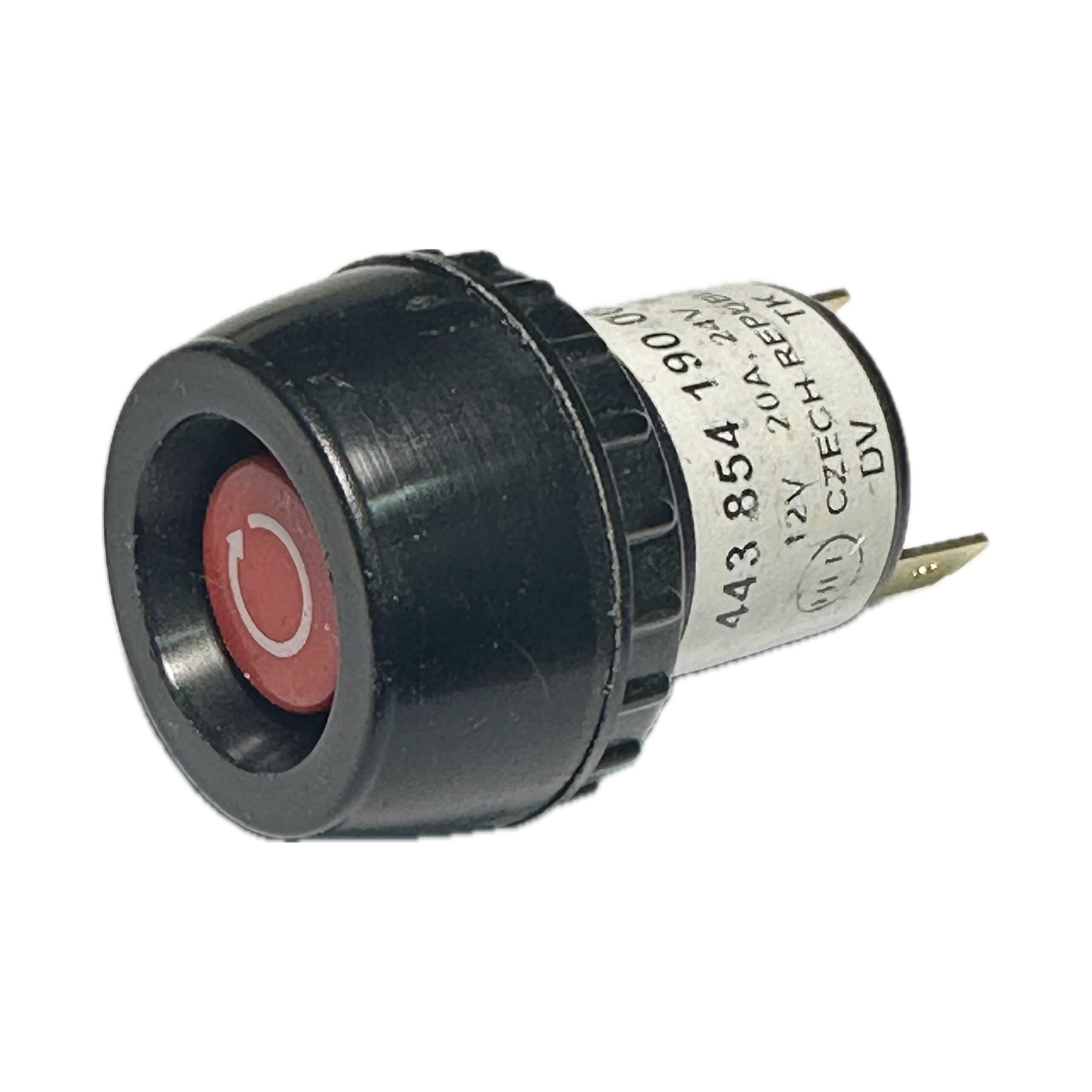 Štartovacie tlačítko zapustené červené