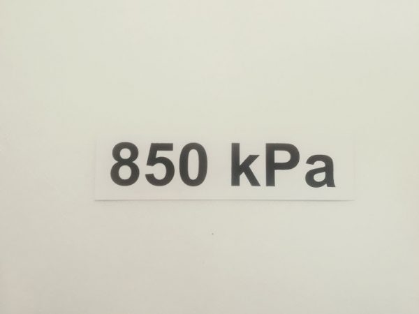 Nálepka - označenie tlaku v pneumatikách - 850 kPa
